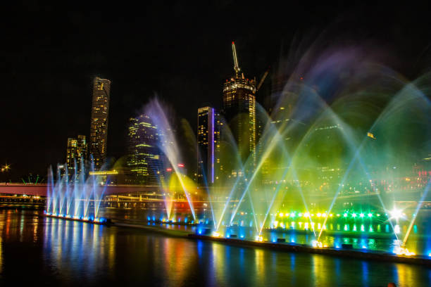 istock Light performance on Brisbane River from South Bank, Brisbane 1464956537