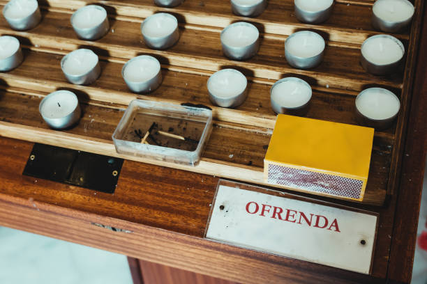 istock Votive candles in a church. 1464958379