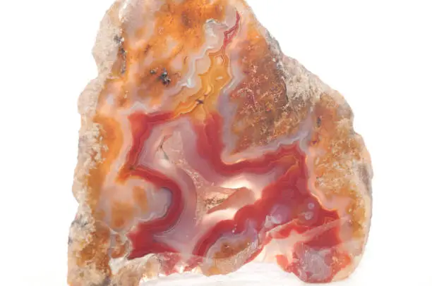 rough round agate mineral sample with outer shell geode