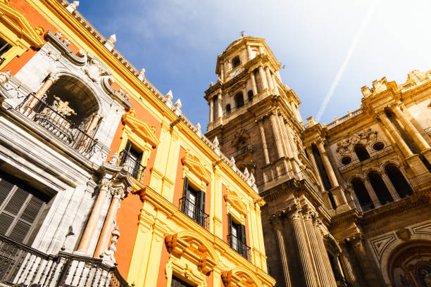 istock Low angle shot of Malaga cathedral, Spain 1464973758