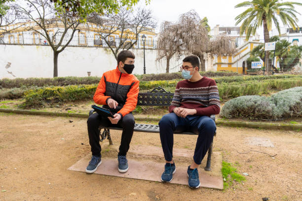 istock Happy Friends in the Park 1464978625