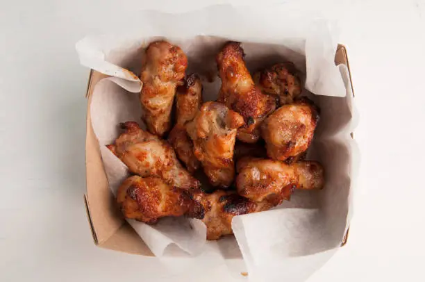 take away or take out bbq chicken wings for food truck style