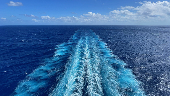 Cruising on Caribbean Ocean