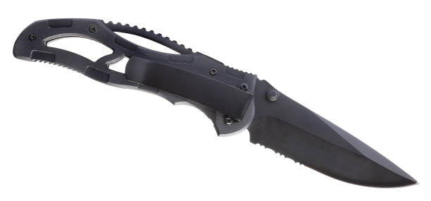 istock Blade out in an EDC self-defense knife 1464990959