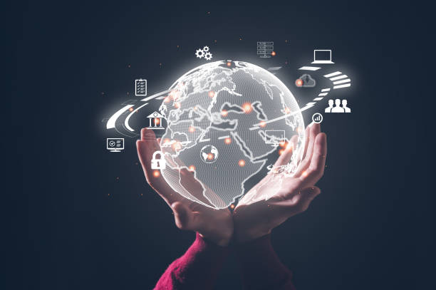 istock internet of thing Business global internet connection application technology and digital marketing, Financial and banking, Digital link tech, big data. 1464994022