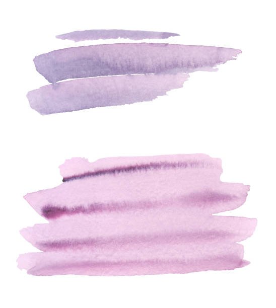 istock Pink, lilac, watercolor, texture strokes with a brush. 1465006902