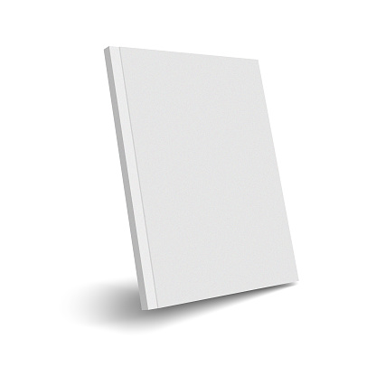 Blank illustration Cover Of Magazine, Catalogue, Book, Booklet, Diary, Brochure, notebook mock-up, empty mockup on isolated white background. Mock up template ready for your design. 3D illustrating.