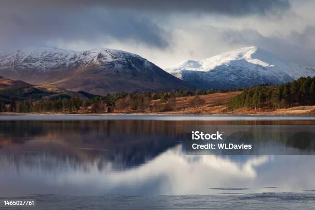 Scottish Highlands In Winter Stock Photo - Download Image Now - Landscape - Scenery, Vibrant Color, Winter