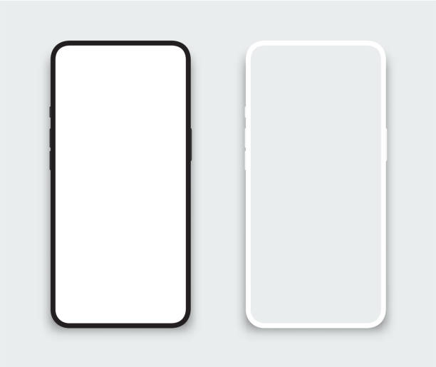 ilustrações de stock, clip art, desenhos animados e ícones de realistic mobile phone template similar to iphone mockup - flat screen audio