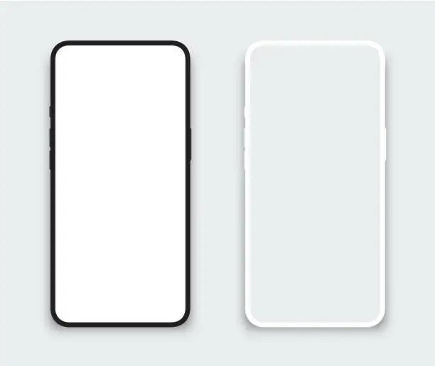 Vector illustration of Realistic mobile phone template similar to iphone mockup