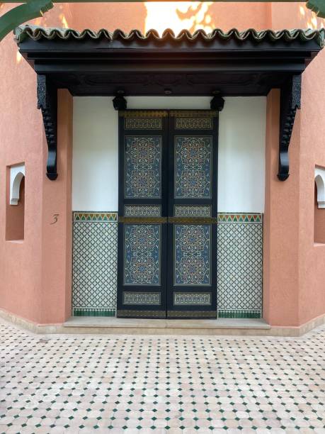 istock Ornate Door Facade in Marrakesh 1465034151