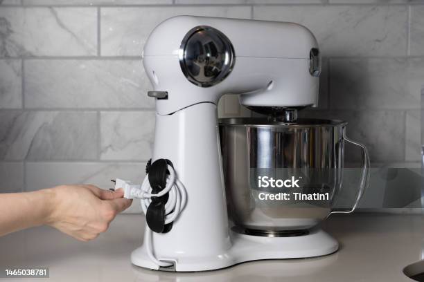 Stand Mixer With A Cord Organizer Stock Photo - Download Image Now