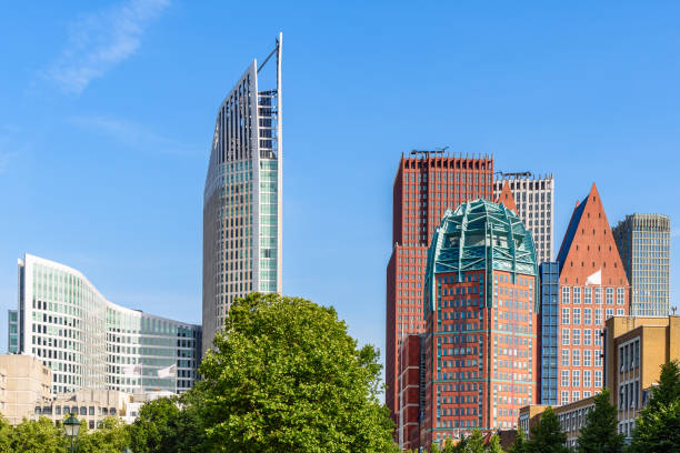 istock View of a business district skyline on a clear summer day 1465060028