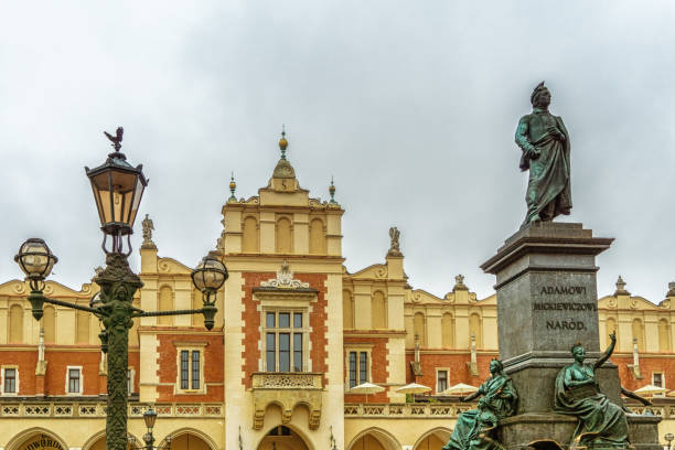 istock Adam Bernard Mickiewicz Monument at Main Market Square in Krakow, Poland. 1465061832