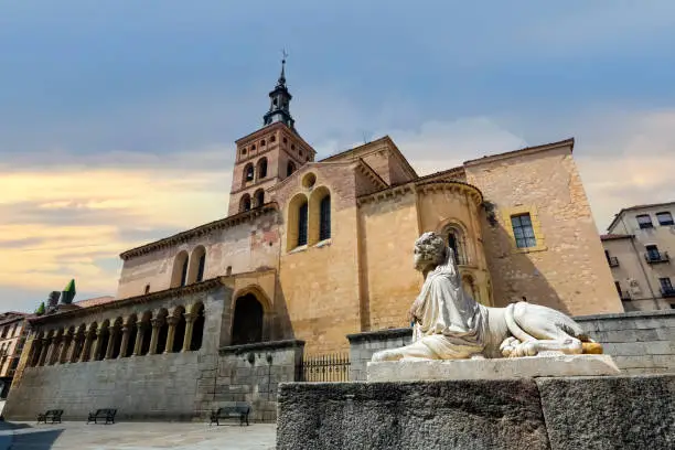 Catholic church Iglesia de San Martin in the Spanish town Segovia ( UNESCO World Heritage Site)