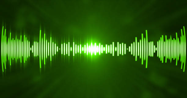 Visualizer equalizer meters modern audio on green background. Visualizer equalizer meters modern audio on green background. vj loop stock illustrations
