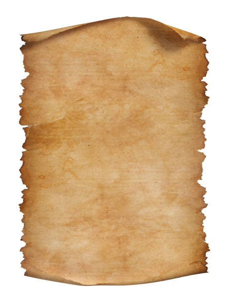 istock Vintage scroll or parchment manuscript isolated on a white background. 1465073870