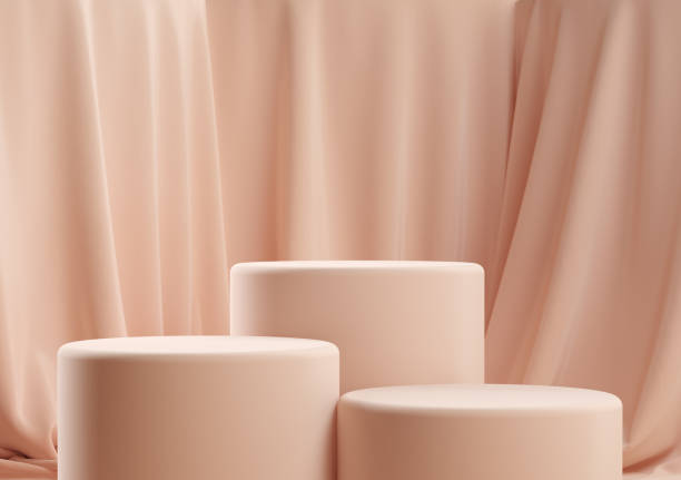istock Pink podium for display product. Abstract rose colored scene. 1465081477