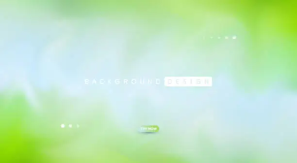 Vector illustration of Green blurred gradient nature abstract background