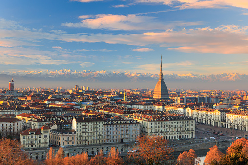 Turin panoramic view of the city