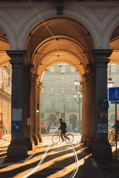 Photo of Turin street life Biker