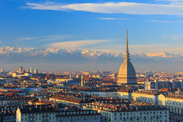 istock Turin cityscape skyline at sunset 1465093128