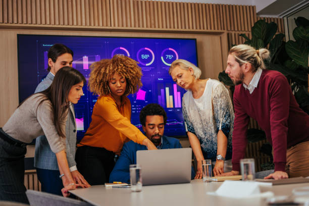 istock Diverse business team in meeting. 1465094857
