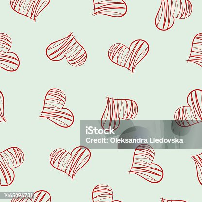 istock Vector pattern with hearts. Valentine's Day.High quality vector image. 1465096731