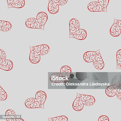 istock Vector pattern with hearts. Valentine's Day.High quality vector image. 1465096732