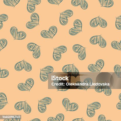istock Vector pattern with hearts. Valentine's Day.High quality vector image. 1465096740