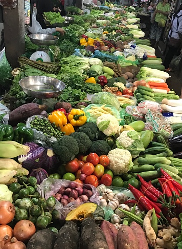 Vegetables on a market in Siem Reap
