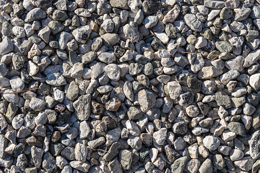 A beautiful texture of gray broken stone or breakstone