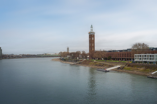 Cologne, Germany - Jan 28, 2020: Messeturm Koln Tower - Cologne, Germany