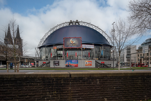 Cologne, Germany - Jan 28, 2020: Musical Dome theatre - Cologne, Germany