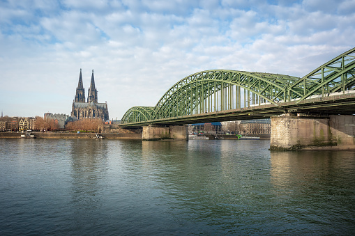 Cologne Skyline with Cathedral and Hohenzollern Bridge - Cologne, Germany