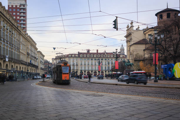 istock Turin city street tram 1465122077