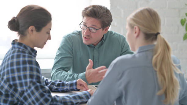 istock Angry Man Talking During Meeting, Discussion 1465125022