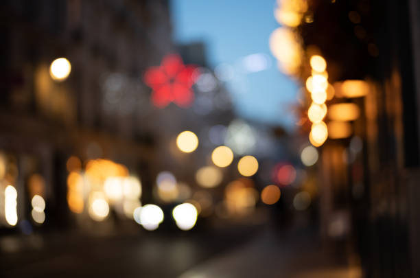 Defocused street lights in Paris