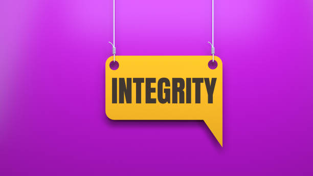 integrity speech bubble - simple living imagens e fotografias de stock