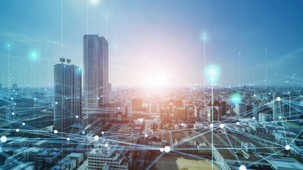 istock Smart city and communication network concept. 5G. LPWA (Low Power Wide Area). Wireless communication. 1465155876