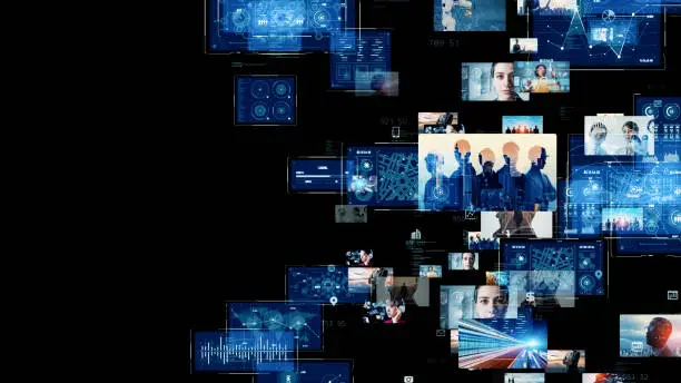 Photo of Digital contents concept. Social networking service. Streaming video. NFT. Non-fungible token.