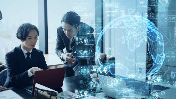 istock Global business concept. Communication network. Management strategy. Digital transformation. 1465173641