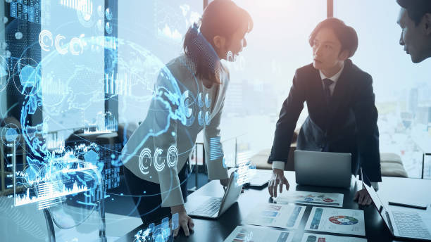 istock Global business concept. Communication network. Management strategy. Digital transformation. 1465173671