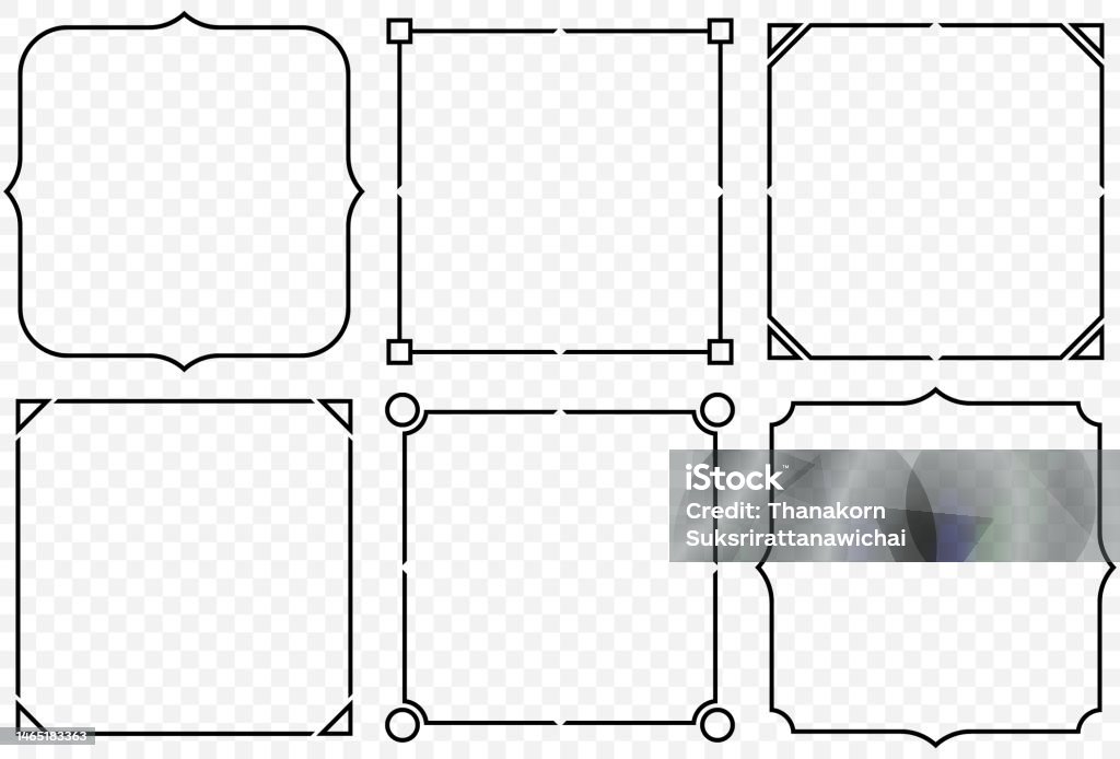 Photo Frame Elements Frame Decorative Elements Stock Illustration - Download Image Now ...