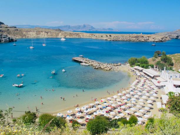 istock Beach at Rhodes 1465186058