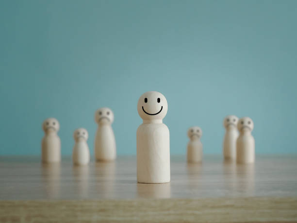 istock People who think differently are happy too. Smiling face. The front part. The concept of personality in psychology. 1465190947