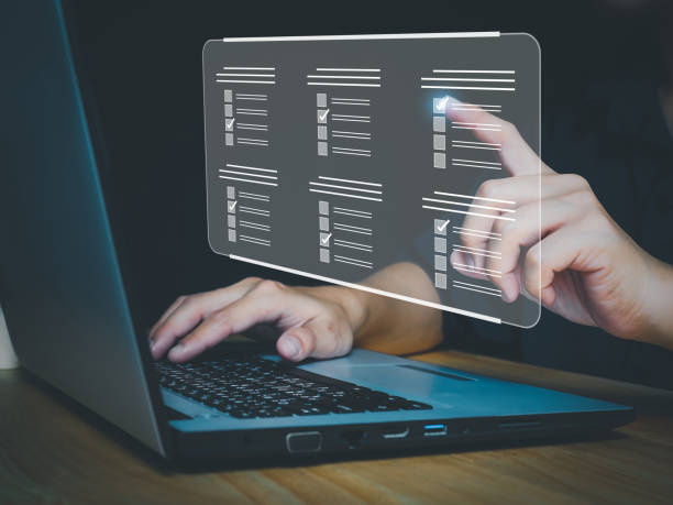 istock Businessman taking an assessment questionnaire 1465191045