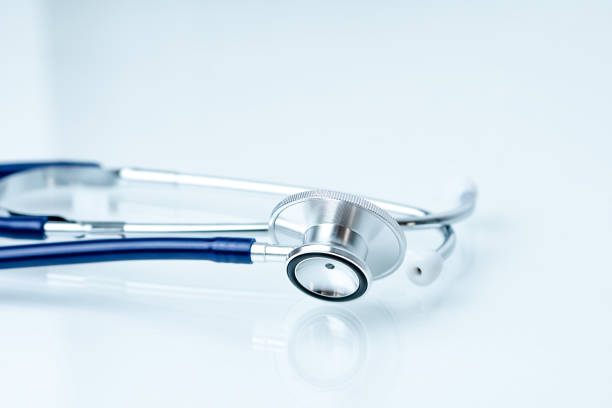istock Stethoscope on health medical laboratory close up. 1465192010