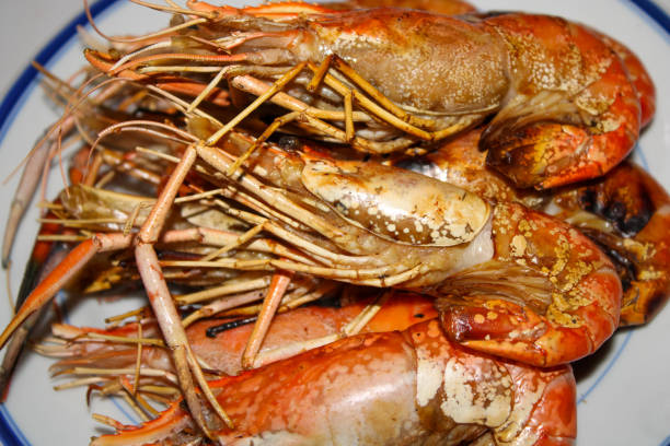 istock Grilled shrimp and seafood sauce. 1465214141