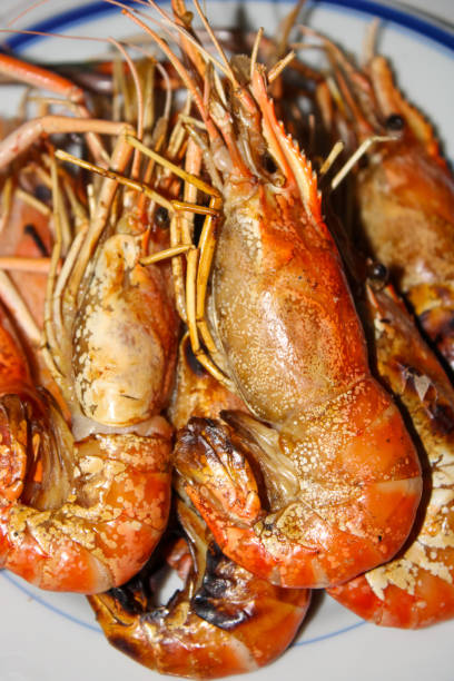 istock Grilled shrimp and seafood sauce. 1465215411